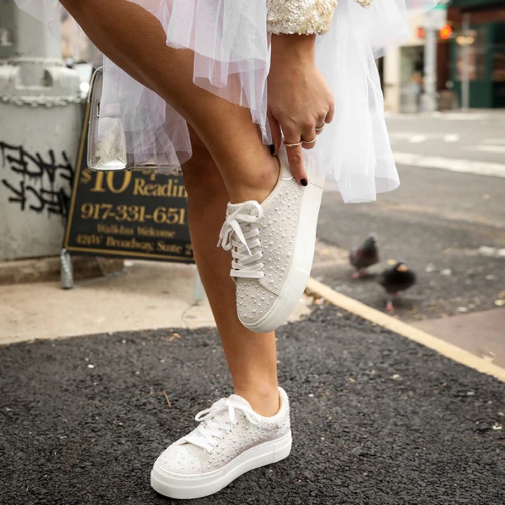 Sidney Ivory - Betsy Johnson pearl sneakers